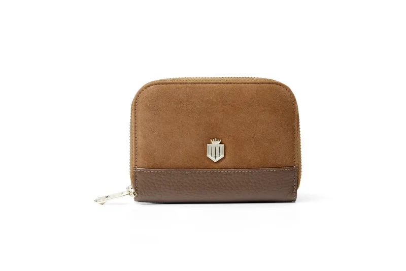Fairfax and Favor Mini Salisbury Purse  Tan Suede